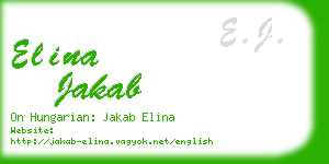 elina jakab business card